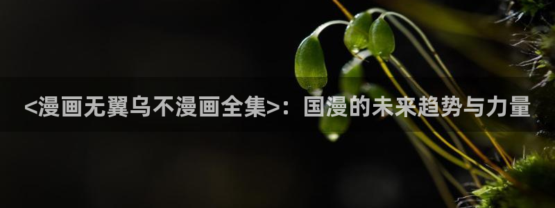 酷漫屋app下载安装：<漫画无翼乌不漫画全集>：国漫的未来趋势与力量